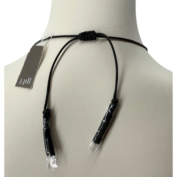 J. Jill Stone Necklace Faceted Agate Pendant Tassel Long Multi Beaded Adjustable - Picture 13 of 14